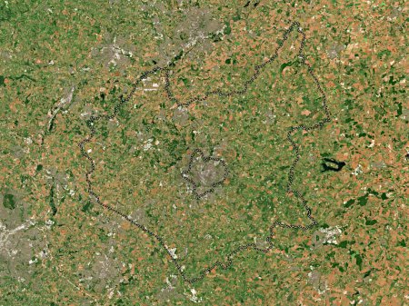 Foto de Leicestershire, condado administrativo de Inglaterra - Gran Bretaña. Mapa satelital de baja resolución - Imagen libre de derechos
