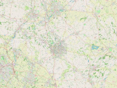 Foto de Leicestershire, condado administrativo de Inglaterra - Gran Bretaña. Mapa de calle abierto - Imagen libre de derechos