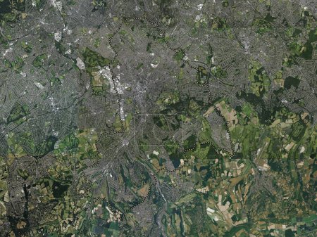 Téléchargez les photos : London Borough of Croydon, Londres borough of England - Grande-Bretagne. Carte satellite haute résolution - en image libre de droit