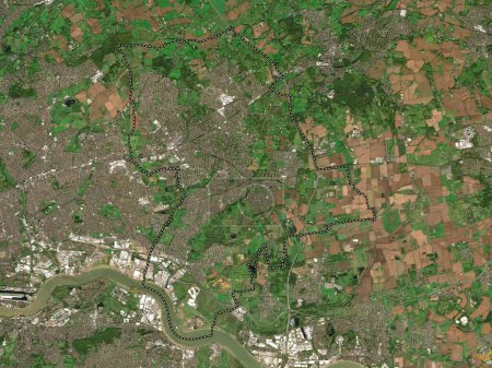 Photo for London Borough of Havering, london borough of England - Great Britain. Low resolution satellite map - Royalty Free Image