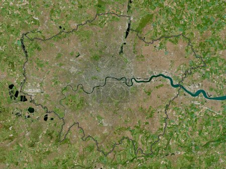 Photo for London, london borough  of England - Great Britain. High resolution satellite map - Royalty Free Image