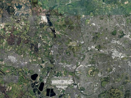 Photo for London Borough of Hillingdon, london borough of England - Great Britain. High resolution satellite map - Royalty Free Image