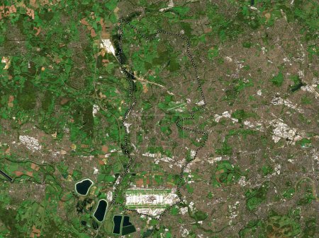 Photo for London Borough of Hillingdon, london borough of England - Great Britain. Low resolution satellite map - Royalty Free Image