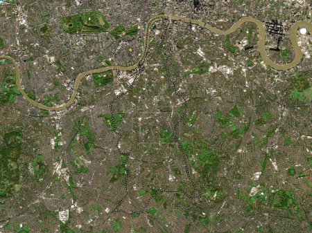 Téléchargez les photos : Londres Borough of Lambeth, Londres borough of England - Grande-Bretagne. Carte satellite basse résolution - en image libre de droit