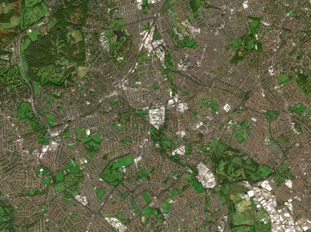 Téléchargez les photos : London Borough of Merton, Londres borough of England - Grande-Bretagne. Carte satellite basse résolution - en image libre de droit