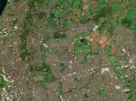 Téléchargez les photos : London Borough of Redbridge, Londres borough of England - Grande-Bretagne. Carte satellite basse résolution - en image libre de droit
