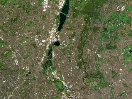 Photo for London Borough of Waltham Forest, london borough of England - Great Britain. Low resolution satellite map - Royalty Free Image