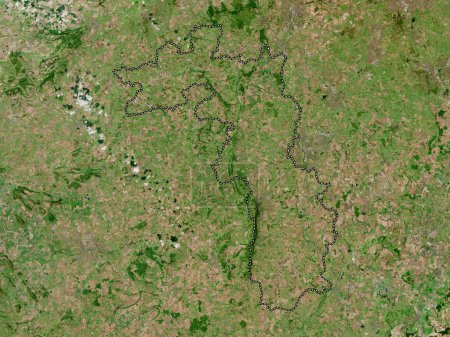 Téléchargez les photos : Malvern Hills, district non métropolitain d'Angleterre - Grande-Bretagne. Carte satellite haute résolution - en image libre de droit