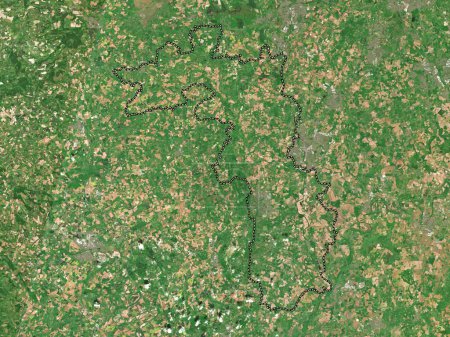 Téléchargez les photos : Malvern Hills, district non métropolitain d'Angleterre - Grande-Bretagne. Carte satellite basse résolution - en image libre de droit