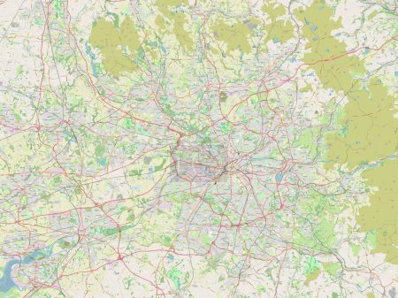 Photo for Greater Manchester, region of England - Great Britain. Open Street Map - Royalty Free Image