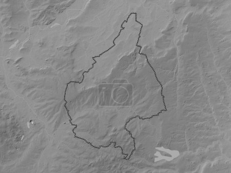 Photo for Melton, non metropolitan district of England - Great Britain. Grayscale elevation map with lakes and rivers - Royalty Free Image