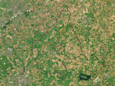 Téléchargez les photos : Melton, district non métropolitain d'Angleterre - Grande-Bretagne. Carte satellite basse résolution - en image libre de droit
