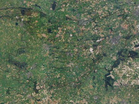 Foto de Mendip, distrito no metropolitano de Inglaterra Gran Bretaña. Mapa de satélite de alta resolución - Imagen libre de derechos
