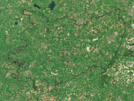 Téléchargez les photos : Mendip, district non métropolitain d'Angleterre - Grande-Bretagne. Carte satellite basse résolution - en image libre de droit