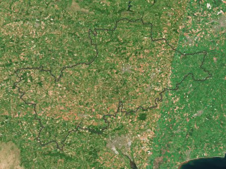 Téléchargez les photos : Mid Devon, district non métropolitain d'Angleterre - Grande-Bretagne. Carte satellite basse résolution - en image libre de droit