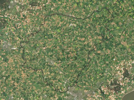 Téléchargez les photos : Mid Suffolk, district non métropolitain d'Angleterre - Grande-Bretagne. Carte satellite basse résolution - en image libre de droit