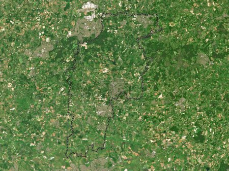 Téléchargez les photos : Mid Sussex, district non métropolitain d'Angleterre - Grande-Bretagne. Carte satellite basse résolution - en image libre de droit