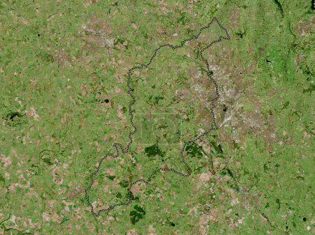 Téléchargez les photos : Newcastle-under-Lyme, district non métropolitain d'Angleterre - Grande-Bretagne. Carte satellite haute résolution - en image libre de droit