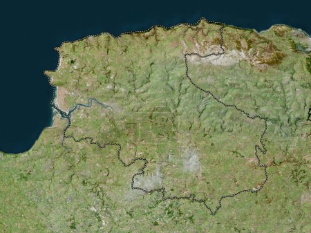 Téléchargez les photos : North Devon, district non métropolitain d'Angleterre - Grande-Bretagne. Carte satellite haute résolution - en image libre de droit