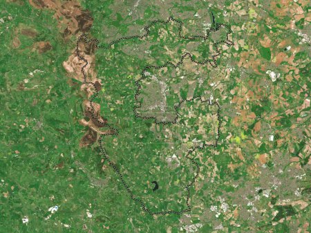 Téléchargez les photos : North East Derbyshire, district non métropolitain d'Angleterre - Grande-Bretagne. Carte satellite basse résolution - en image libre de droit