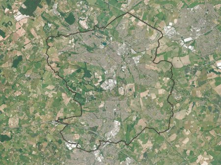 Photo for Nuneaton and Bedworth, non metropolitan district of England - Great Britain. High resolution satellite map - Royalty Free Image