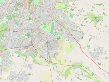 Photo for Oadby and Wigston, non metropolitan district of England - Great Britain. Open Street Map - Royalty Free Image