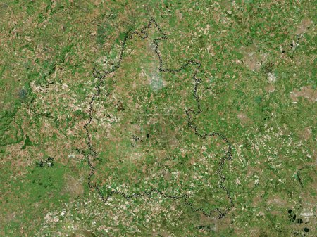 Foto de Oxfordshire, condado administrativo de Inglaterra - Gran Bretaña. Mapa de satélite de alta resolución - Imagen libre de derechos