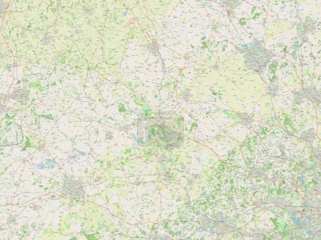 Photo for Oxfordshire, administrative county of England - Great Britain. Open Street Map - Royalty Free Image
