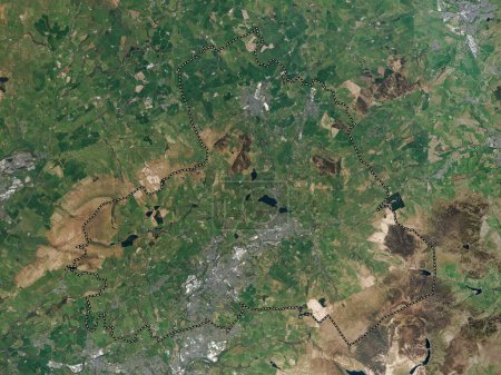 Téléchargez les photos : Pendle, district non métropolitain d'Angleterre - Grande-Bretagne. Carte satellite haute résolution - en image libre de droit