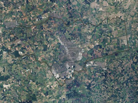 Photo for City of Peterborough, unitary authority of England - Great Britain. High resolution satellite map - Royalty Free Image