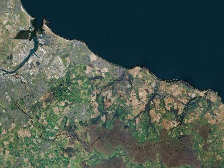 Photo for Redcar and Cleveland, unitary authority of England - Great Britain. High resolution satellite map - Royalty Free Image