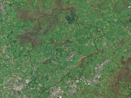 Téléchargez les photos : Ribble Valley, district non métropolitain d'Angleterre - Grande-Bretagne. Carte satellite basse résolution - en image libre de droit