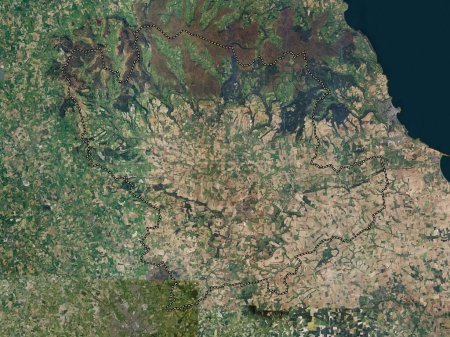 Foto de Ryedale, distrito no metropolitano de Inglaterra Gran Bretaña. Mapa de satélite de alta resolución - Imagen libre de derechos