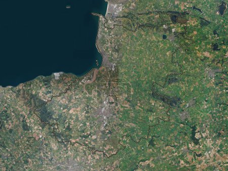 Photo for Sedgemoor, non metropolitan district of England - Great Britain. High resolution satellite map - Royalty Free Image