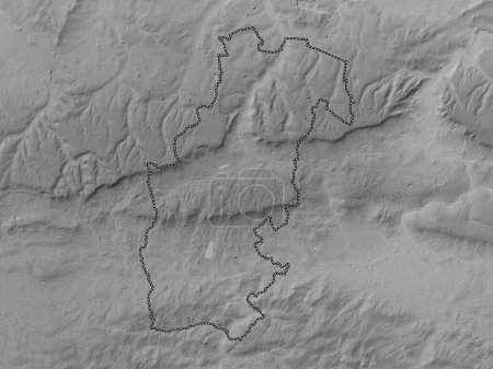 Photo for Sevenoaks, non metropolitan district of England - Great Britain. Grayscale elevation map with lakes and rivers - Royalty Free Image
