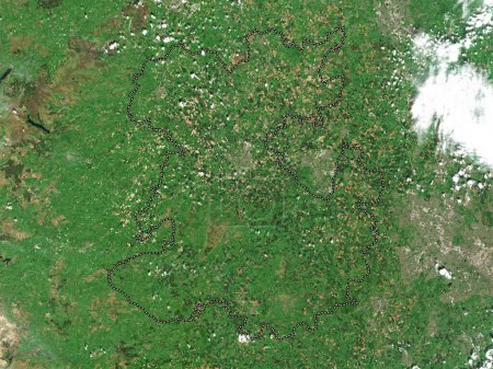Foto de Shropshire, condado administrativo de Inglaterra - Gran Bretaña. Mapa satelital de baja resolución - Imagen libre de derechos
