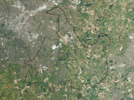 Photo for Solihull, unitary authority of England - Great Britain. High resolution satellite map - Royalty Free Image