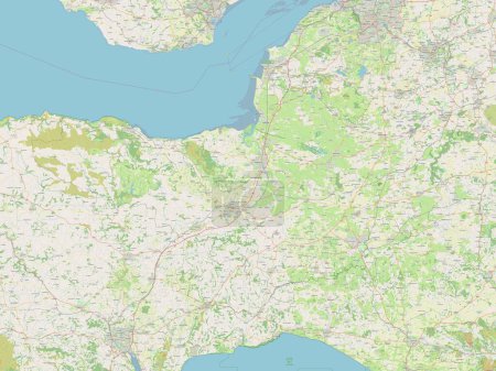 Foto de Somerset, condado administrativo de Inglaterra - Gran Bretaña. Mapa de calle abierto - Imagen libre de derechos