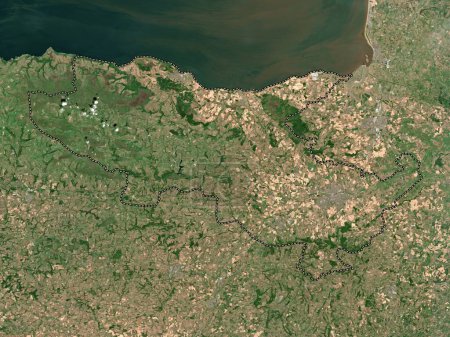 Foto de Somerset West y Taunton, distrito no metropolitano de Inglaterra Gran Bretaña. Mapa satelital de baja resolución - Imagen libre de derechos