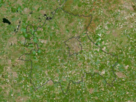 Foto de South Cambridgeshire, distrito no metropolitano de Inglaterra Gran Bretaña. Mapa de satélite de alta resolución - Imagen libre de derechos