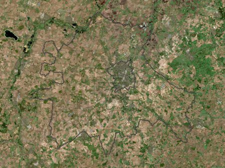 Téléchargez les photos : Cambridgeshire du Sud, district non métropolitain d'Angleterre - Grande-Bretagne. Carte satellite basse résolution - en image libre de droit