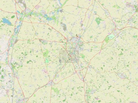 Téléchargez les photos : Cambridgeshire du Sud, district non métropolitain d'Angleterre - Grande-Bretagne. Ouvrir la carte routière - en image libre de droit