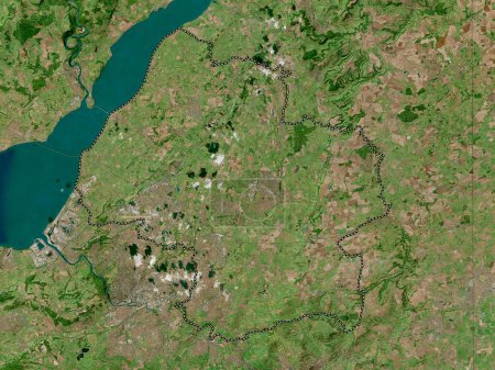 Foto de South Gloucestershire, autoridad unitaria de Inglaterra Gran Bretaña. Mapa de satélite de alta resolución - Imagen libre de derechos