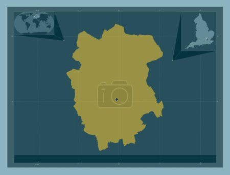 Photo for St Albans, non metropolitan district of England - Great Britain. Solid color shape. Corner auxiliary location maps - Royalty Free Image