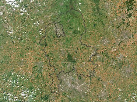 Téléchargez les photos : Staffordshire, comté administratif d'Angleterre - Grande-Bretagne. Carte satellite basse résolution - en image libre de droit