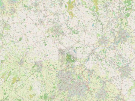Photo for Staffordshire, administrative county of England - Great Britain. Open Street Map - Royalty Free Image