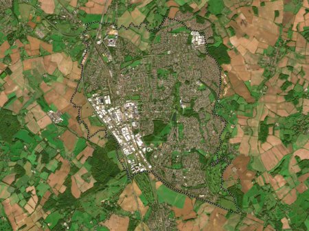 Photo for Stevenage, non metropolitan district of England - Great Britain. Low resolution satellite map - Royalty Free Image