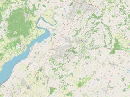 Foto de Stroud, distrito no metropolitano de Inglaterra Gran Bretaña. Mapa de calle abierto - Imagen libre de derechos