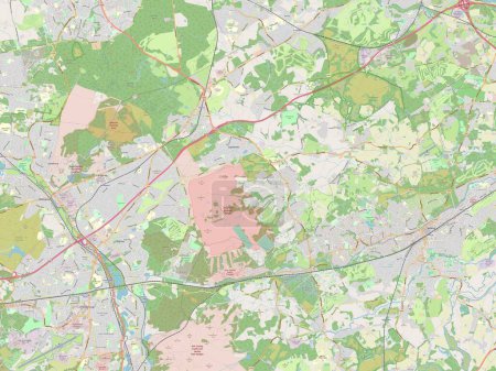 Foto de Surrey Heath, distrito no metropolitano de Inglaterra Gran Bretaña. Mapa de calle abierto - Imagen libre de derechos