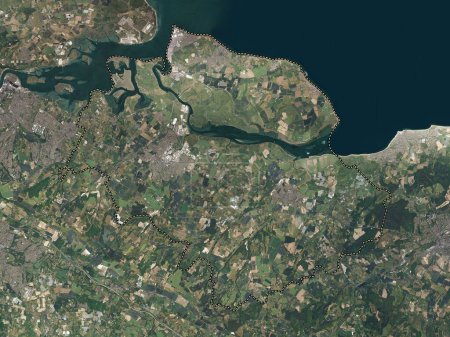 Photo for Swale, non metropolitan district of England - Great Britain. High resolution satellite map - Royalty Free Image